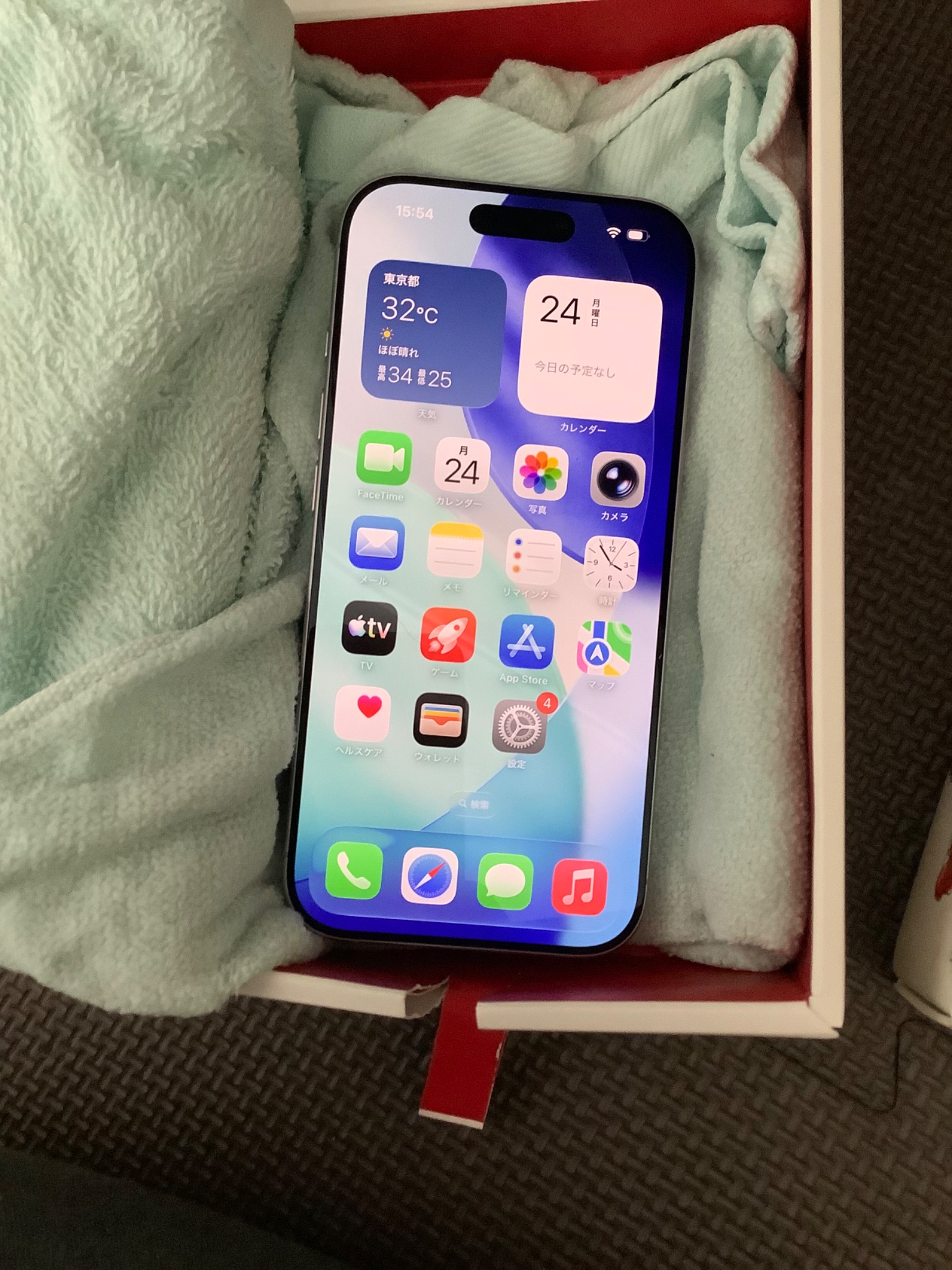 Back Marketへ返送する前に撮影したiPhoneの画面側